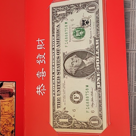 1999 Lucky Money Chinese "168" $1 FRN - 2  Consecutive Notes - Picture 8 of 10